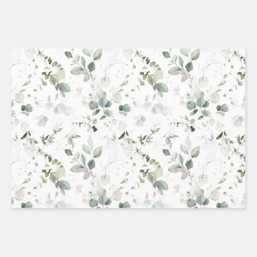 Eucalyptus Foliage BabyBridal Shower Paper Sheet