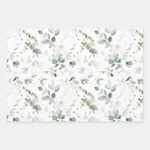 Eucalyptus Foliage Baby/Bridal Shower Wrapping Paper Sheets