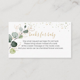 Eucalyptus Foliage Confetti Books for Baby Enclosure Card