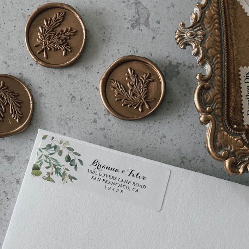 Eucalyptus Foliage Delight Return Address Label