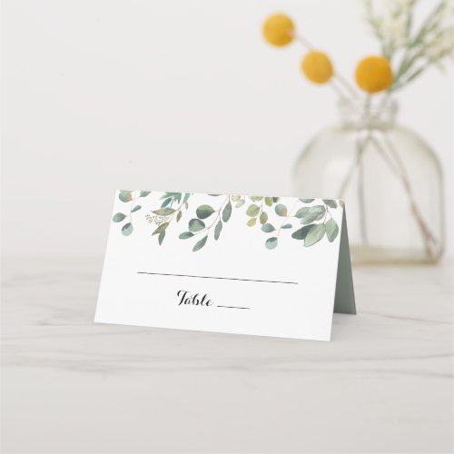 Eucalyptus Foliage Delight Wedding Place Card