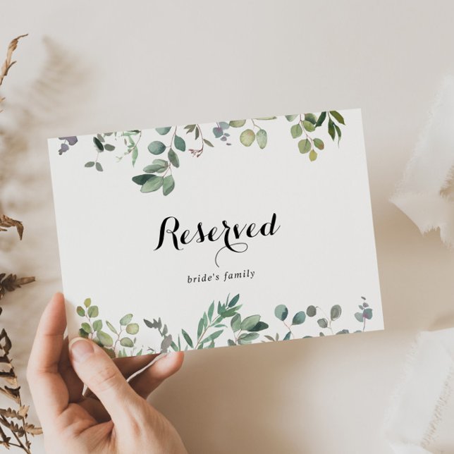 Eucalyptus Foliage Delight Wedding Reserved Sign (Creator Uploaded)