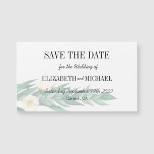 Eucalyptus Foliage Elegant Wedding Save the Date