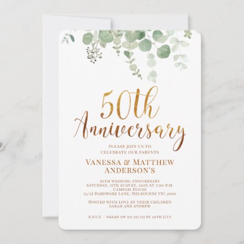 Eucalyptus Foliage Gold 50th Anniversary