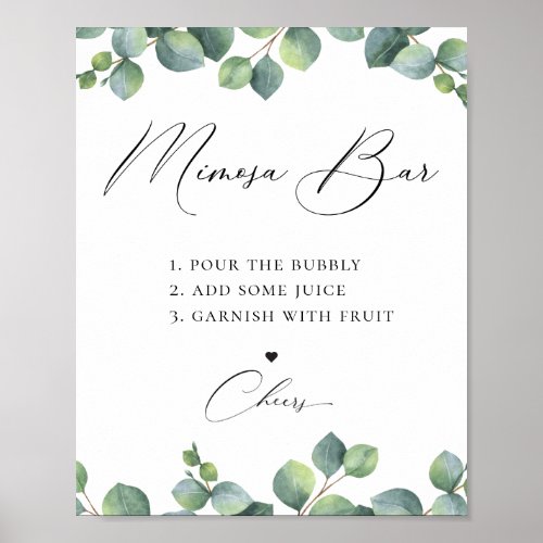 Eucalyptus Foliage Mimosa Bar Poster