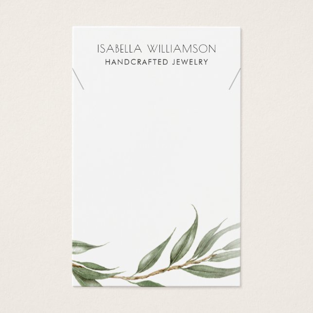 Eucalyptus Foliage Necklace Jewelry Display  (Front)