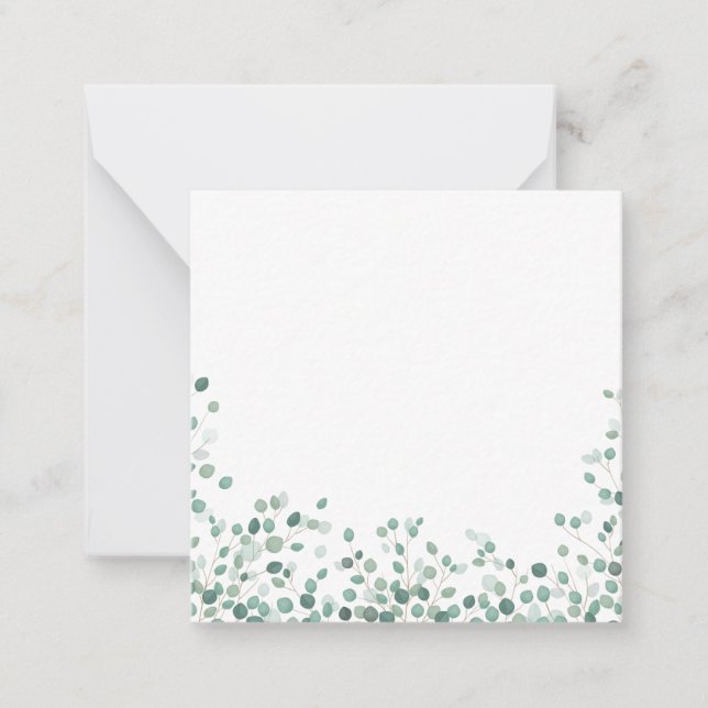 Eucalyptus Foliage  Note Card (Front)