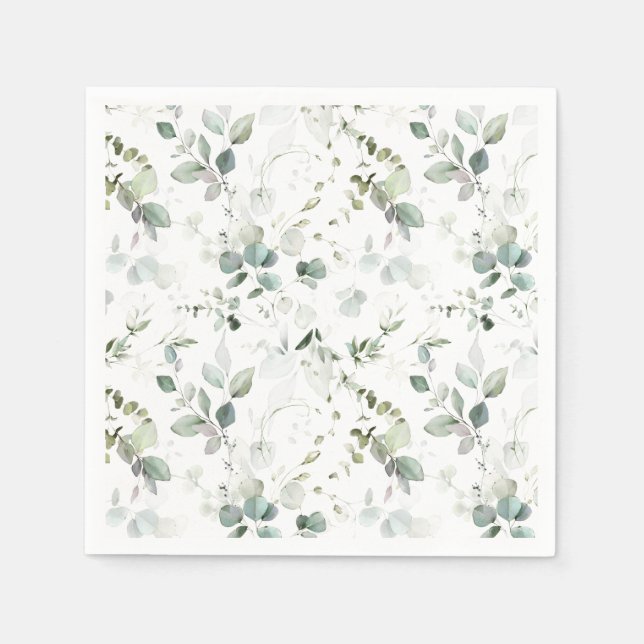 Eucalyptus Foliage Paper Napkins (Front)