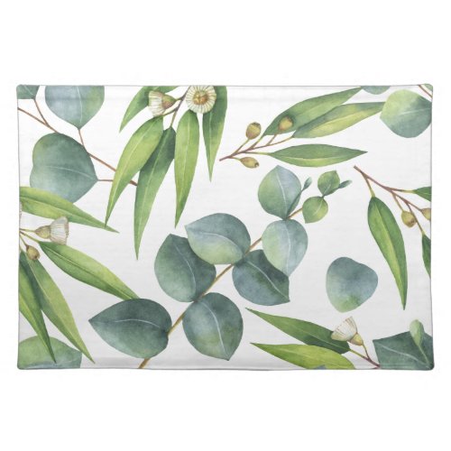 Eucalyptus Foliage Pattern Cloth Placemat