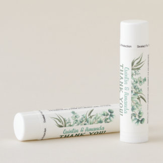 Eucalyptus Foliage Wedding Party Favor Lip Balm