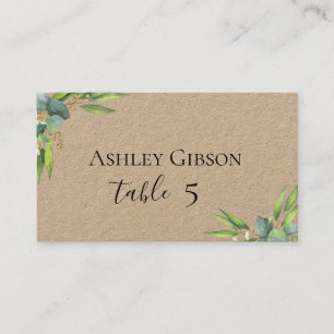 Eucalyptus Foliage Wedding Place Card