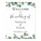 Eucalyptus Foliage Wedding Welcome