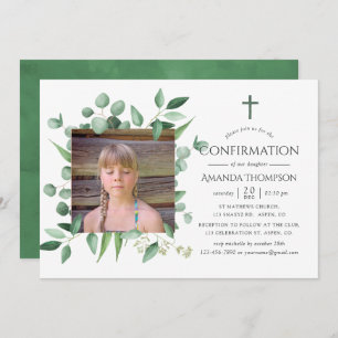 Eucalyptus Forest Greenery Confirmation Invitation