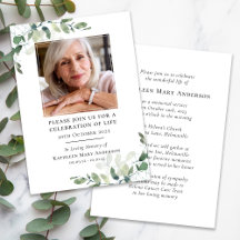 Eucalyptus Funeral Memorial Celebration of Life