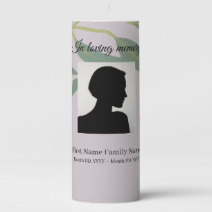 Eucalyptus funeral memorial pillar candle