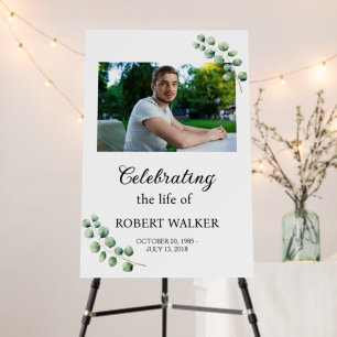 Eucalyptus Funeral Memorial Welcome Sign