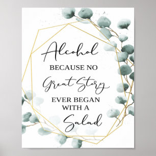 Eucalyptus Funny Alcohol Bar Sign