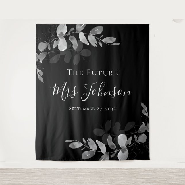 Eucalyptus Future Mrs Bridal Shower Backdrop (Front)