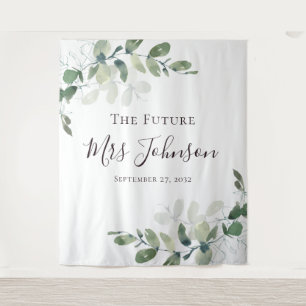 Eucalyptus Future Mrs Photo Booth Backdrop