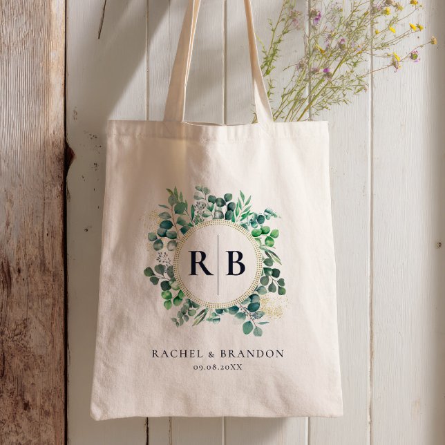 Eucalyptus Garden Greenery Wedding Welcome  Tote Bag (Creator Uploaded)