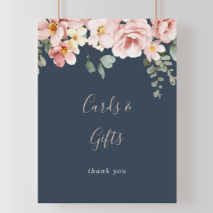 Eucalyptus Garden Rose Floral Cards and Gifts Sign