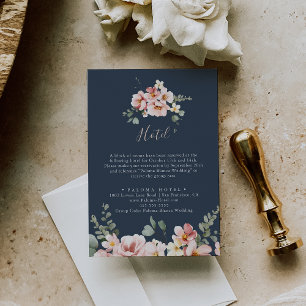 Eucalyptus Garden Rose Floral Hotel Enclosure Card