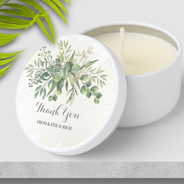 Eucalyptus Garden Wedding Mini Candle Favors (Creator Uploaded)