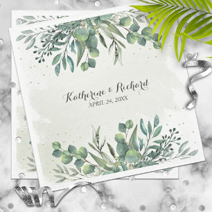 Eucalyptus Garden Wedding Napkins