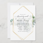 Eucalyptus Geometric Baby Shower by Mail Invitation (Front)