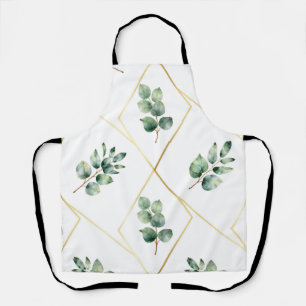 Eucalyptus Geometric Gold Pattern Apron
