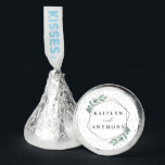Eucalyptus Geometric Silver Foil Wedding Hershey®'s Kisses®<br><div class="desc">Celebrate in style with these elegant and very trendy wedding candy favors. This design is easy to personalize with your special event wording and your guests will be thrilled when they receive these fabulous wedding candy favors. Matching wedding items can be found in the collection.</div>