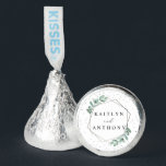 Eucalyptus Geometric Silver Foil Wedding Hershey®'s Kisses®<br><div class="desc">Celebrate in style with these elegant and very trendy wedding candy favors. This design is easy to personalize with your special event wording and your guests will be thrilled when they receive these fabulous wedding candy favors. Matching wedding items can be found in the collection.</div>