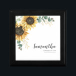 Eucalyptus Geometric Sunflower Bridal Shower Gift Box<br><div class="desc">Sunflower Eucalyptus Geometric Bridal Shower gift box to treat the person in your life who has everything. 

Easily customize this gift box for other special social events like birthday parties,  baby showers,  anniversary celebration and much more by clicking the "Personalize" button.</div>