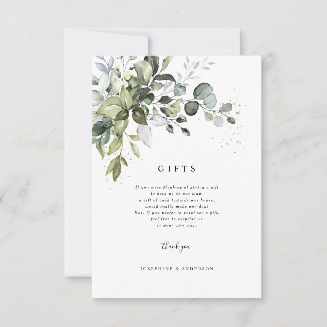 Eucalyptus Gifts Registry Card (Front)