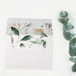 Eucalyptus Glow Gold Greenery Envelope - Gray<br><div class="desc">Complete your wedding,  graduation,  or party suite with your Eucalyptus Glow Gold Greenery envelopes.  Add your address or order blank and get address labels to complete the look.</div>