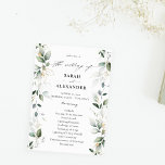 Eucalyptus Glow Gold Greenery Wedding Program 2<br><div class="desc">Invite your guests into your wedding with your beautiful Wedding ceremony Eucalyptus Glow Gold Greenery Wedding Ceremony Programs.</div>