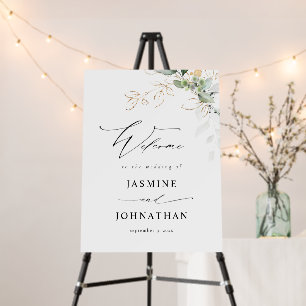 Eucalyptus Glow Gold Greenery Welcome Foam Board 4