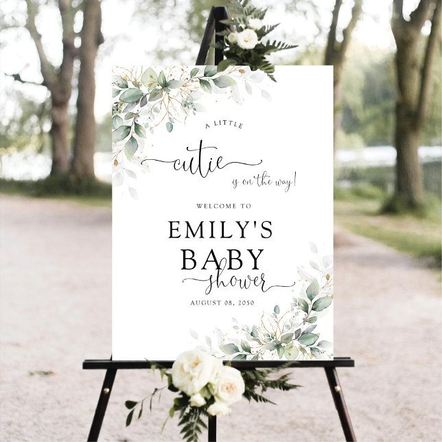 Eucalyptus Gold Baby Shower Foam Board (Creator Uploaded)