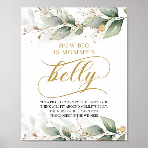 Eucalyptus gold boho how big is mommys belly sign