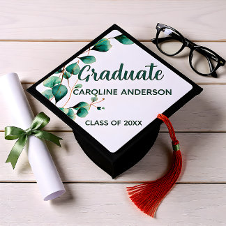Eucalyptus Gold Celebrate Graduation Cap Topper