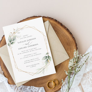 Eucalyptus gold elegant modern wedding