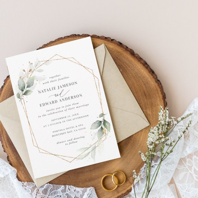 Eucalyptus gold elegant modern wedding (Creator Uploaded)