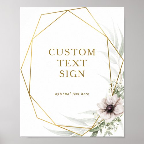 Eucalyptus Gold Geometric Cards and Gifts Custom Poster