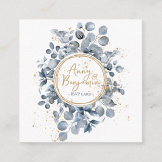 Eucalyptus Gold Glitter Code 01 - RSVP 2 Enclosure Card