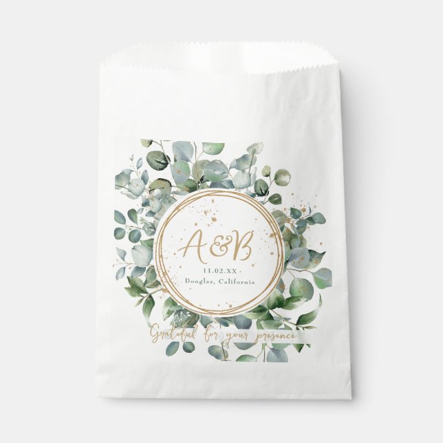 Eucalyptus Gold Glitter - Code 02 Favor Bag (Front)