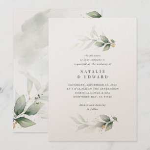 Eucalyptus gold modern minimal elegant wedding