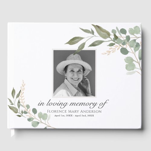 Eucalyptus Gold Photo Memorial Funeral