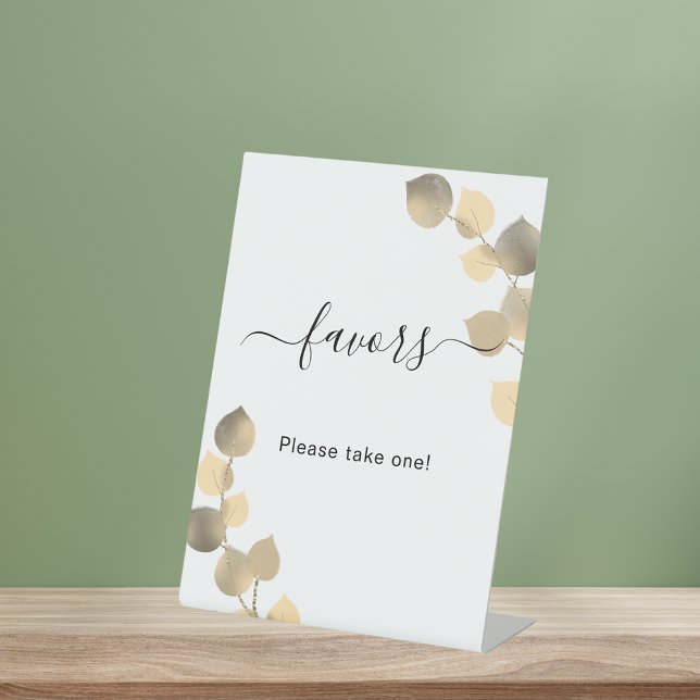 Eucalyptus golden favors pedestal sign (Creator Uploaded)