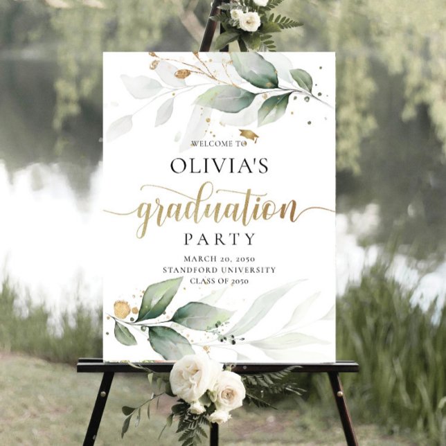 Eucalyptus Graduation Party Foam Boards (Creator Uploaded)