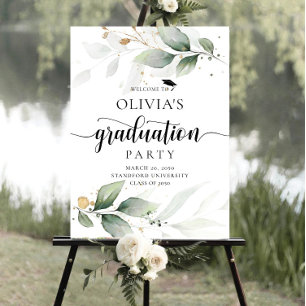 Eucalyptus Graduation Party Foam Boards